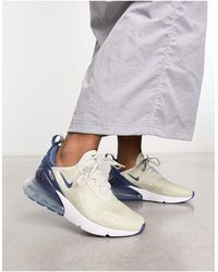 Nike - Air max 270 - sneakers chiaro e blu navy - Lyst
