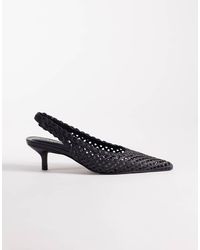 ASOS - Star Weave Slingback Mid Heel Shoes - Lyst