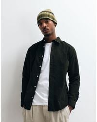 Jack & Jones - Chemise regular en velours côtelé olive foncé - Lyst