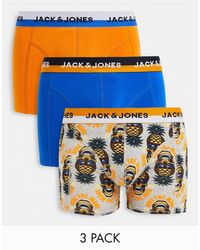 Jack & Jones – unterhosen mit ananas-totenkopf im 3er-pack - Mehrfarbig