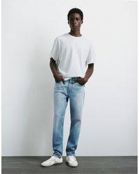 Pull&Bear - Jean slim - indigo pâle - Lyst