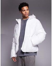 ASOS - Oversized Hoogglanzend Gewatteerd Jack - Lyst