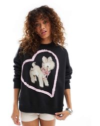 Minga - London Oversized Sweatshirt With Cute Heart - Lyst