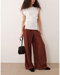 Wednesday's Girl - Wide Leg Tie Waist Pants - Lyst