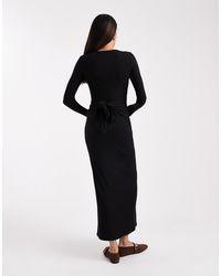 asos velvet plunge kimono midi dress with tie waist ASOS Velvet Plunge Kimono Midi Dress with Tie Waist
