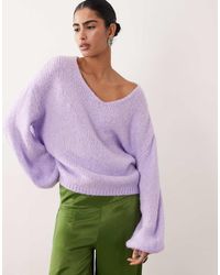 Jdy - Oversized Reversible Knit Jumper - Lyst