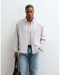 ASOS - Boxy Oversized Striped Shirt - Lyst