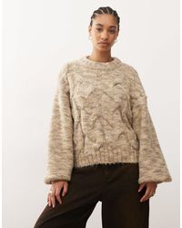 Monki - Cable Knit Jumper - Lyst