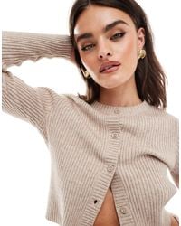 ONLY - – gerippte strickjacke - Lyst