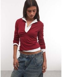 Weekday - V-neck Three Quarter Length Sleeve Top - Lyst