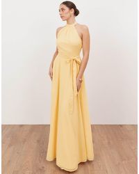 ANAYA - Self Tie Halter Neck Maxi Dress - Lyst