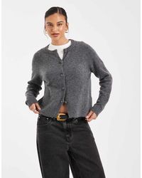 Pieces - Zacht Gebreid Vest - Lyst