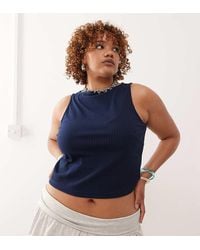 Collusion - Plus Slash Neck Ribbed Vest - Lyst