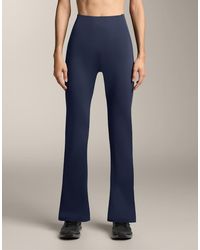Oysho - High-Rise Rib Comfortlux Flare Trousers - Lyst