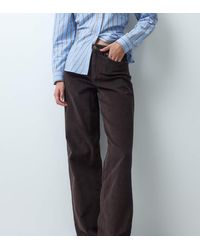 ONLY - Hope High Waist Wide Leg Cord Trousers - Lyst
