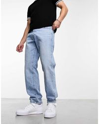 Only & Sons - Vaqueros De Corte Recto Con Lavado Claro Edge De -Azul - Lyst