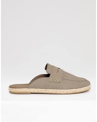 Threadbare - Faux Suede Penny Loafer Sandals - Lyst