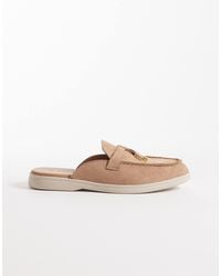 SEQWL - Mocassins style mules en imitation daim à pampilles - camel - Lyst