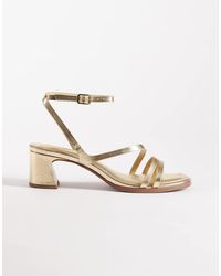 ASOS - Wide Fit Honeybee Mid Block Heeled Sandals - Lyst