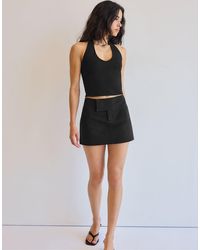 Stradivarius - Wide Waistband Mini Skort - Lyst