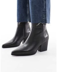 ALDO - – shanah – stiefeletten aus em leder mit blockabsatz - Lyst