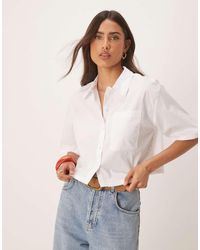 Jdy - Camicia Corta Bianca - Lyst