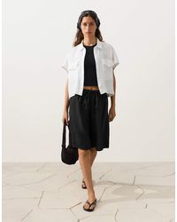 Oysho - 100% Linen Collared Shirt With Pockets - Lyst