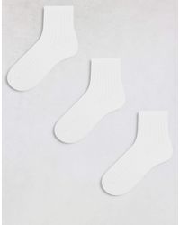 Weekday - Bella 3 Pack Ribbed Socks - Lyst