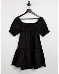Urban Bliss Mini Smock Dress - Black