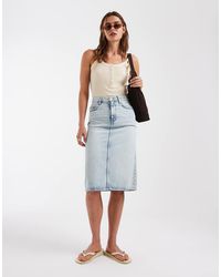 & Other Stories - Denim Midi Skirt - Lyst