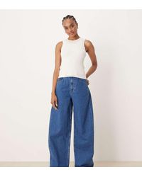 ASOS - Asos Design Tall High Waist Barrel Leg Jeans - Lyst