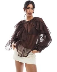 Vero Moda - Ruffle Boho Blouse - Lyst