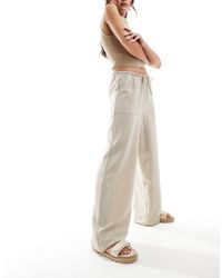 Vero Moda - Pull On Wide Leg Trousers With Tie Waist - Lyst