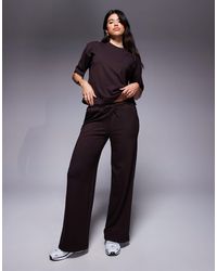 River Island - Clean Wide Leg joggers Co-ord - Lyst