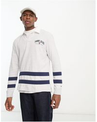 Tommy Hilfiger - Varsity Logo Relaxed Fit Rugby Polo - Lyst