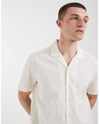 Blend - Cotton-rich Open Collar Regular Fit Shirt - Lyst