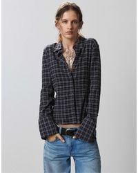 Pull&Bear - Kariertes hemd mit abnähern - Lyst