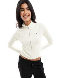 Nike - Mini Swoosh Ribbed Zip Through Jacket - Lyst