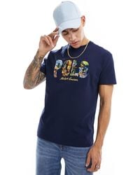 Polo Ralph Lauren - T-shirt classique oversize avec logo à imprimé fleuri - Lyst