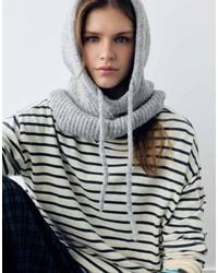 Pull&Bear - Geribbelde Gebreide Bivakmuts - Lyst