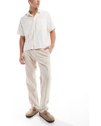 Jack & Jones - – locker geschnittene leinen-hose - Lyst