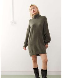 Weekday - Turtle Neck Knitted Mini Jumper Dress - Lyst