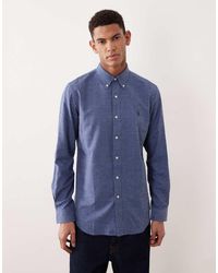 Polo Ralph Lauren - Icon Logo Custom Fit Dogtooth Brushed Twill Shirt - Lyst
