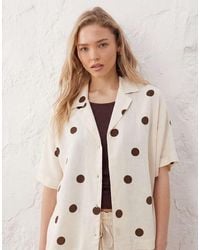 ASOS - Revere Collar Linen Co-ord Shirt - Lyst