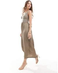 & Other Stories - Midi Slip Dress With Soft Corset Detail And Full Hem - Lyst