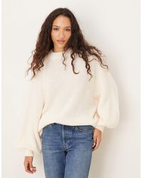 ASOS - Knitted Oversized Jumper With Balloon Sleeve - Lyst
