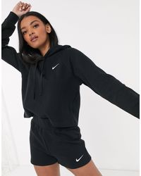 nike archive pink graphic cropped hoodie