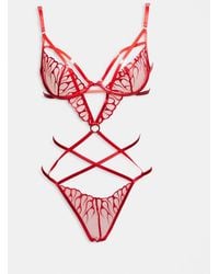Ann Summers - Flames Of Passion Crotchless Body - Lyst