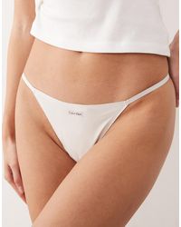 Calvin Klein - Cotton Modal Signature String Thong - Lyst