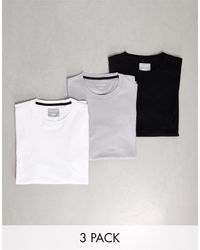 Hollister - Set Van 3 Slim-fit T-shirts Met Ronde Hals En Klein Logo - Lyst